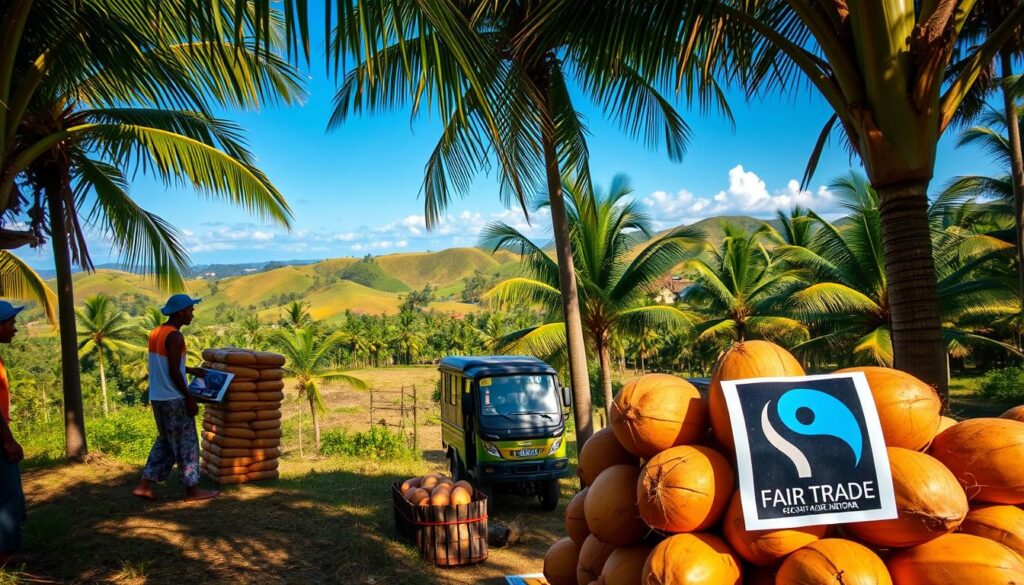 petani kelapa ekspor ke Eropa dengan label fair trade