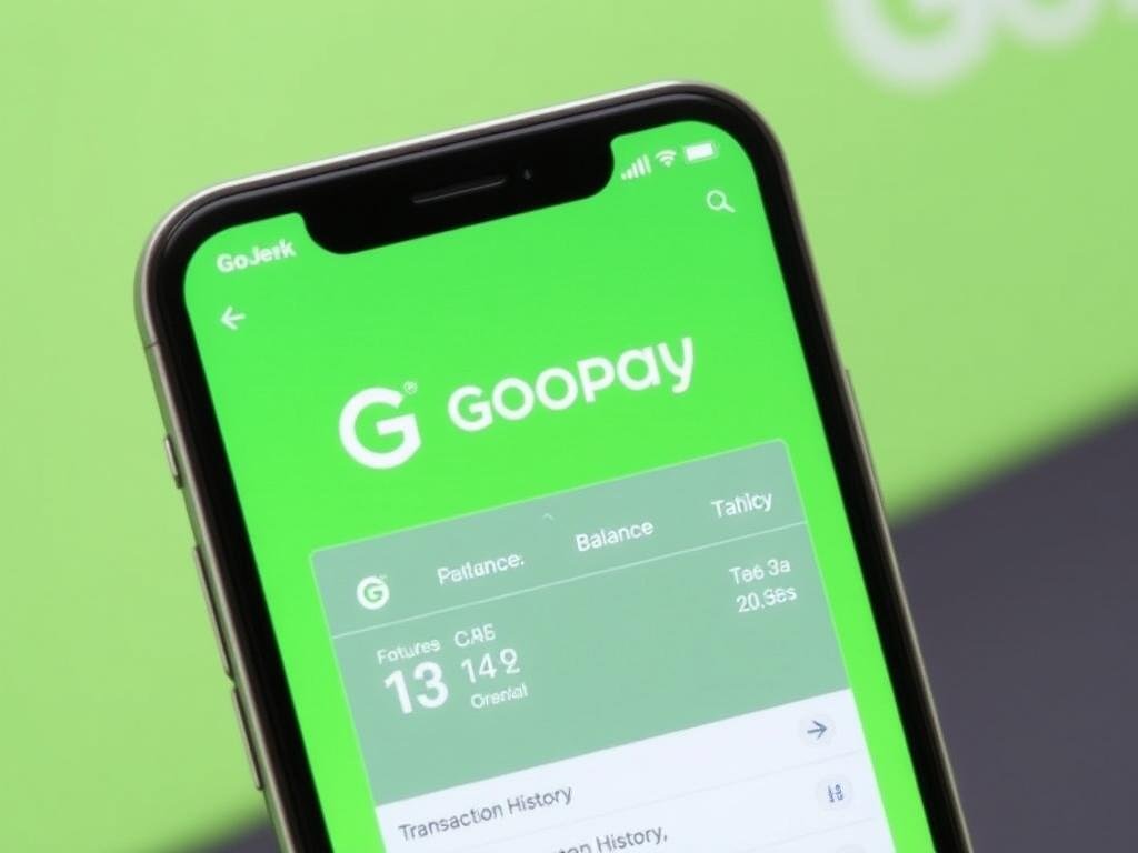 Ilustrasi aplikasi GoPay dan fitur-fitur pembayaran digital Ilustrasi aplikasi GoPay dan fitur-fitur pembayaran digital