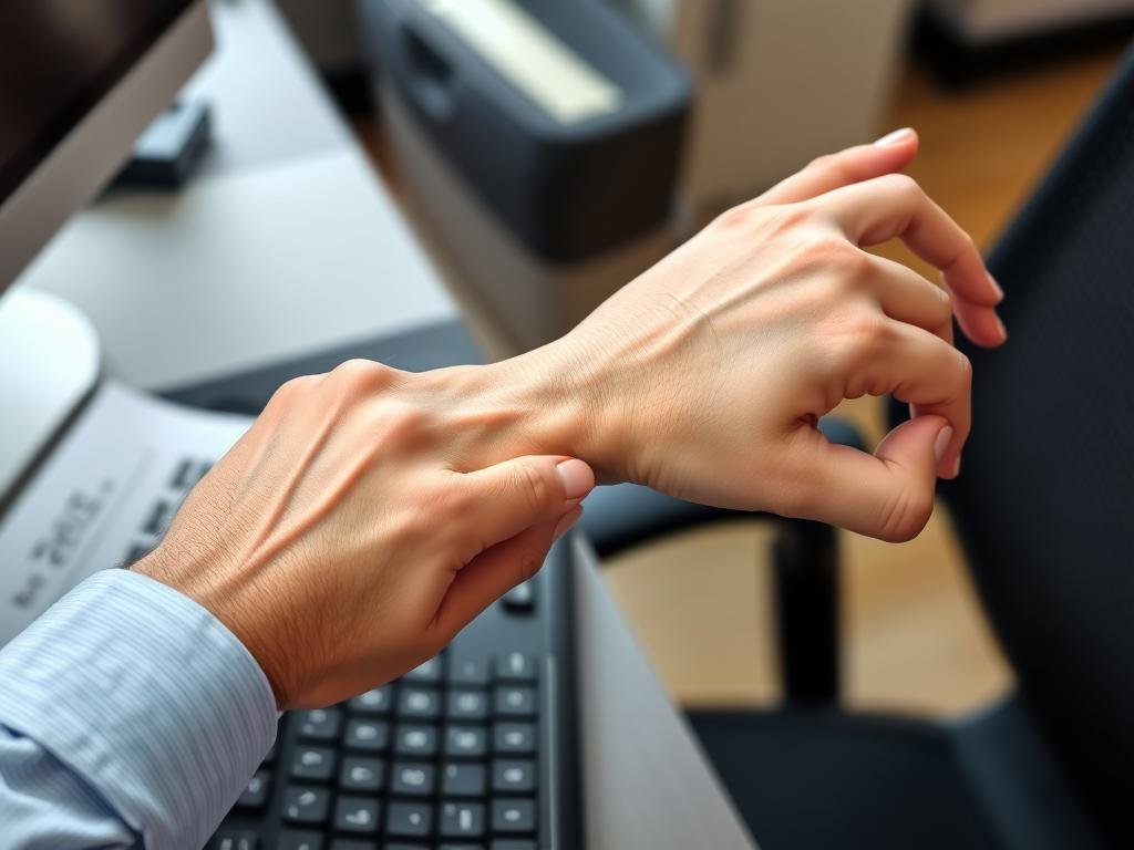 Peregangan pergelangan tangan untuk mencegah carpal tunnel pada orang kantoran
