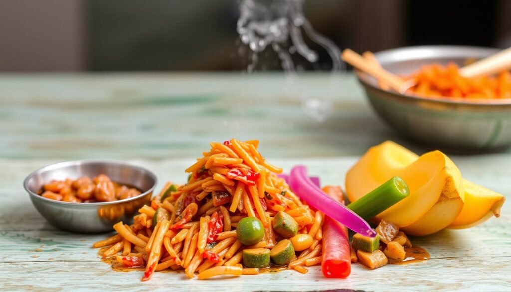 nasi goreng ayam geprek sate